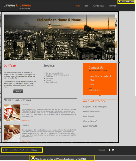 wix website builder sample alternatives pros cons even boxes notice yellow