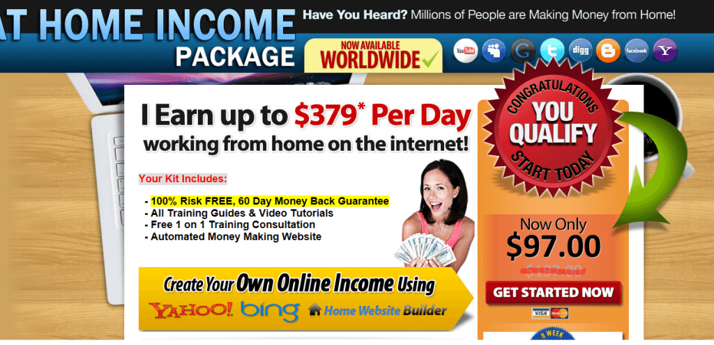 at home income package scam