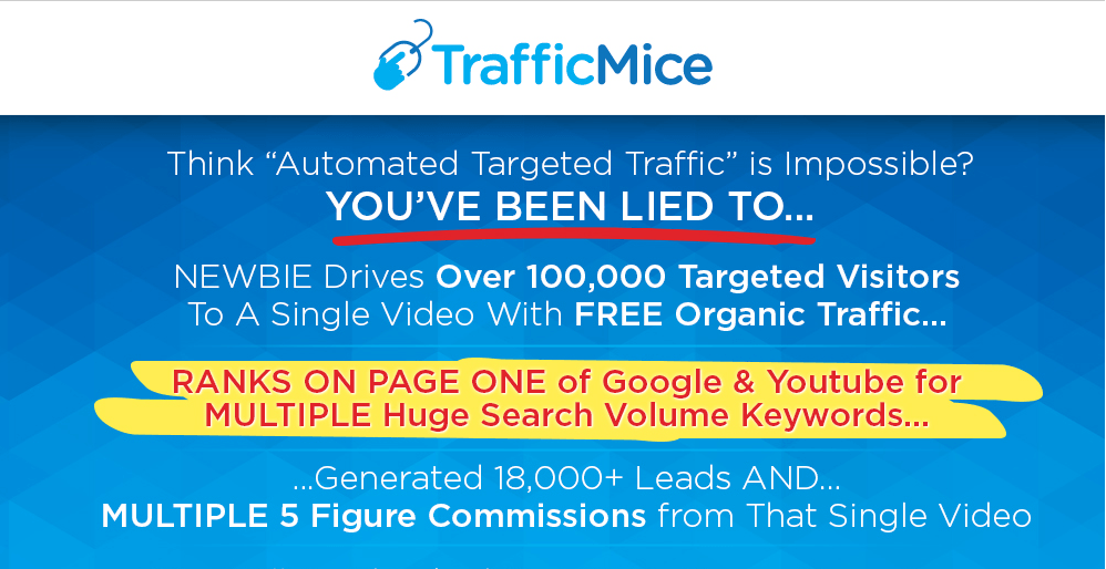 traffic mice homepage screenshot