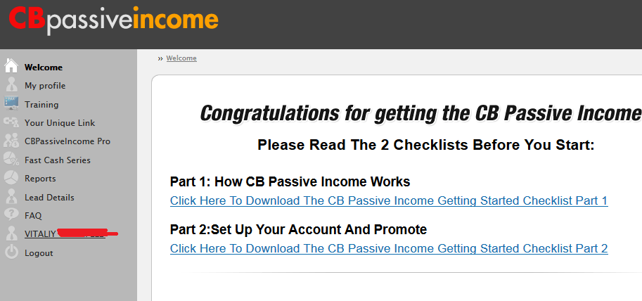 cb passive income members area