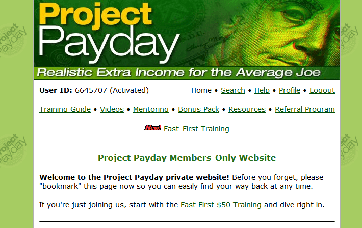 project payday members area