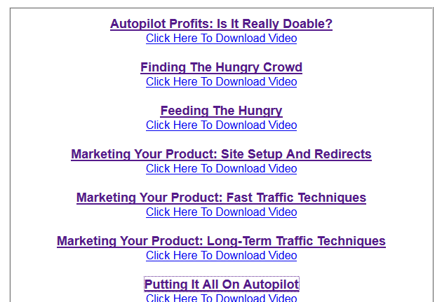 autopilot profits videos