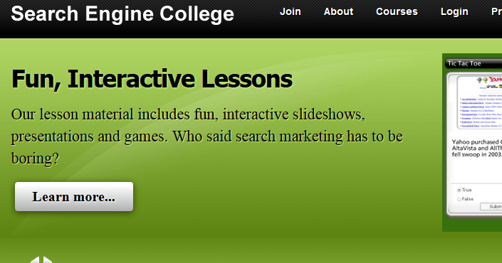 search engine college review
