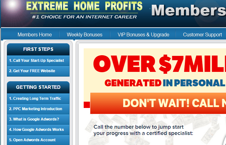 extreme home profits members area