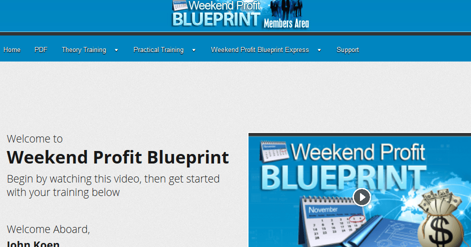 weekend profits blueprint members