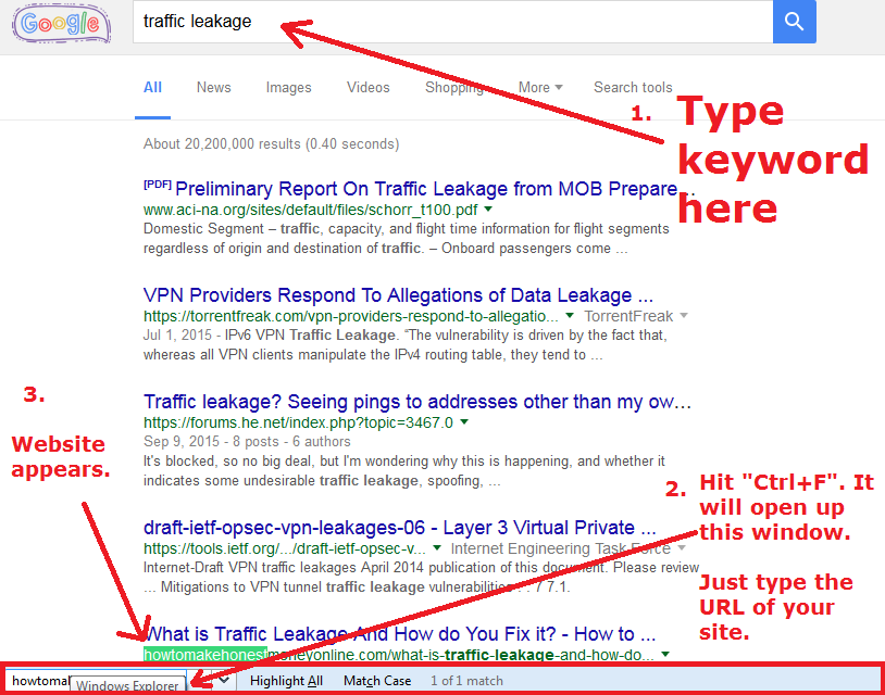 check keywords on google