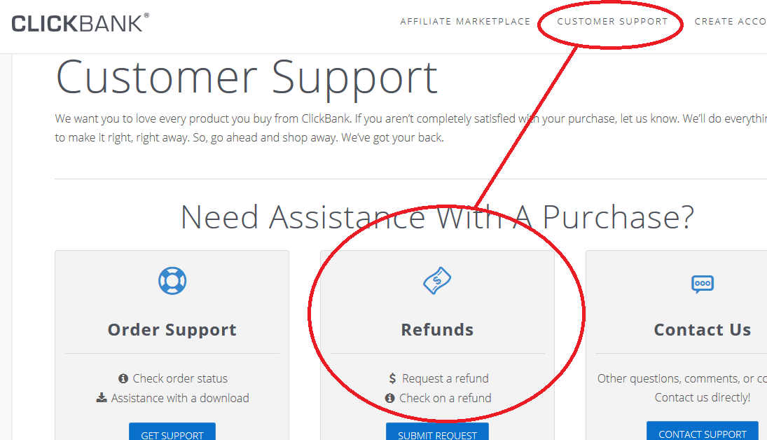 how to get refunds from clickbank