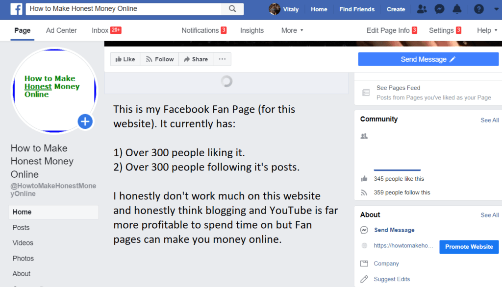 how to make money of a facebook fan page