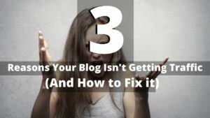 3 Reasons Your Blog Isn't Getting Traffic and how to fix it
