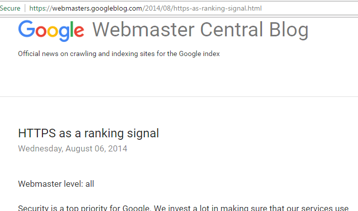 google webmaster article on ssl