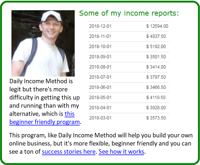 daily income method alternative