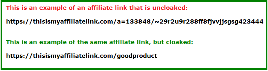 how to cloak affiliate links