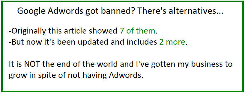 google ads alternatives