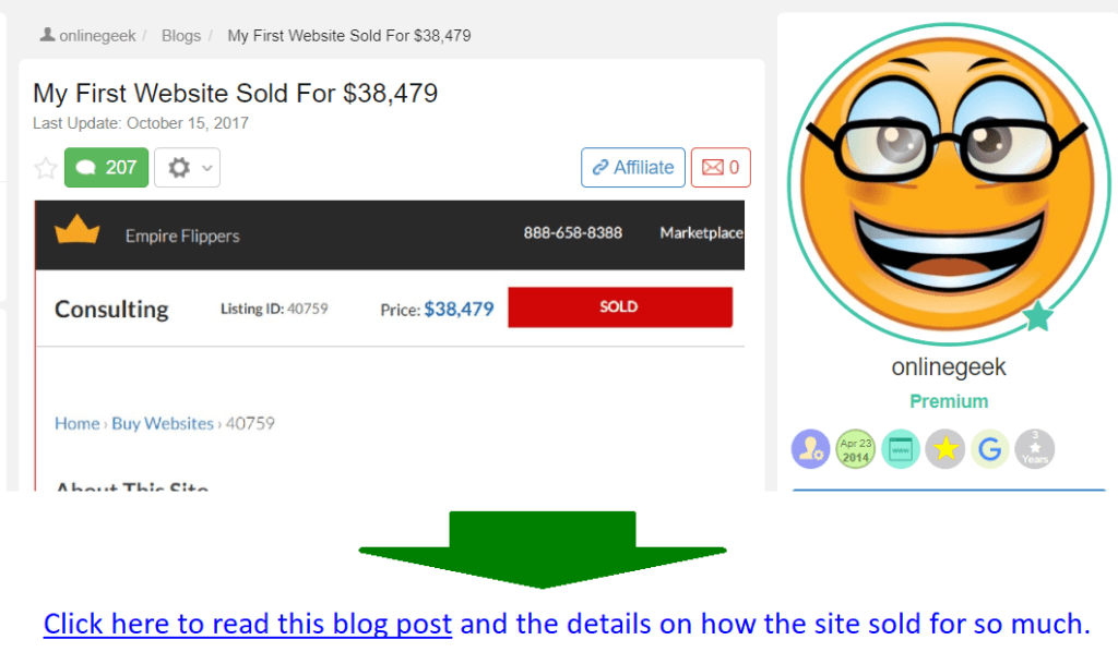 how to make money from selling a website