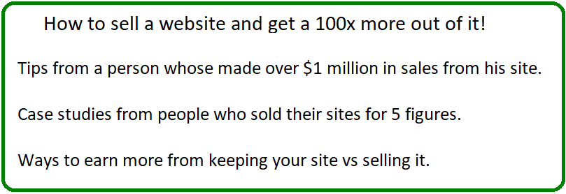 how to sell your website and make more from it