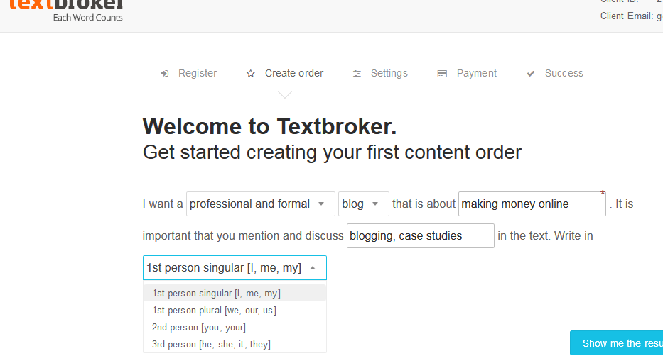 pro blogger text broker editor