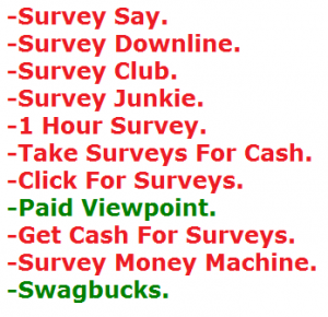 list of legitimate paid online survey sites