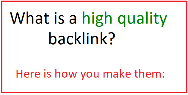 what is a high quality backlink