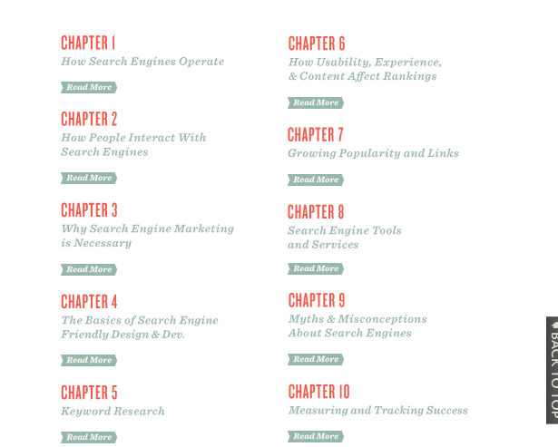 moz beginners guide to seo chapters screenshot