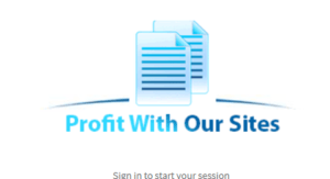 profit with our sites review screenshot