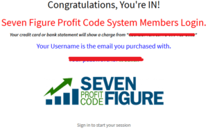 seven figure profit code review