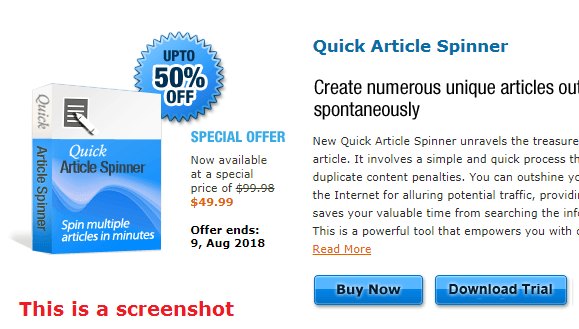 quick article spinner review