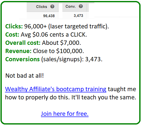 wealthy affiliate bootcamp bing ads training results