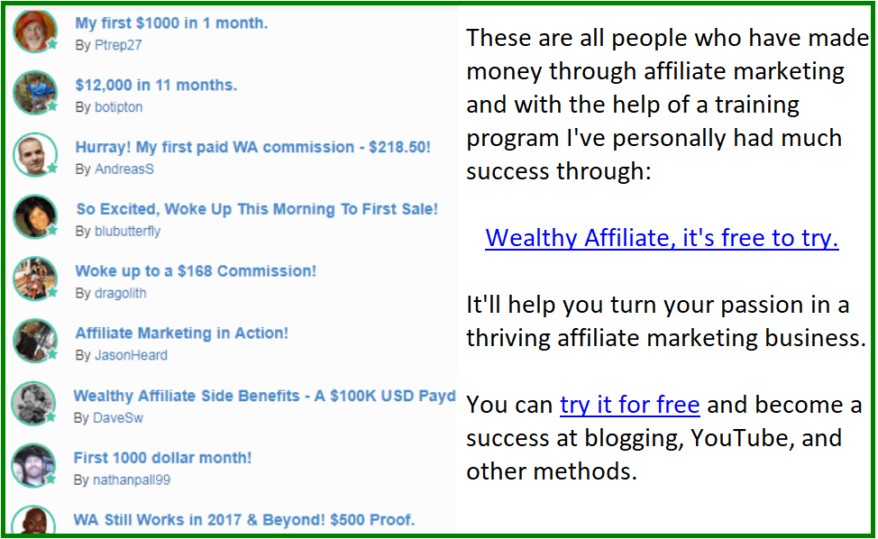 affiliate marketing success stories