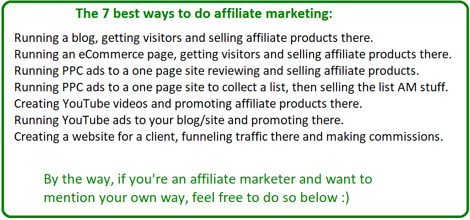 best ways to do affiliate marketing