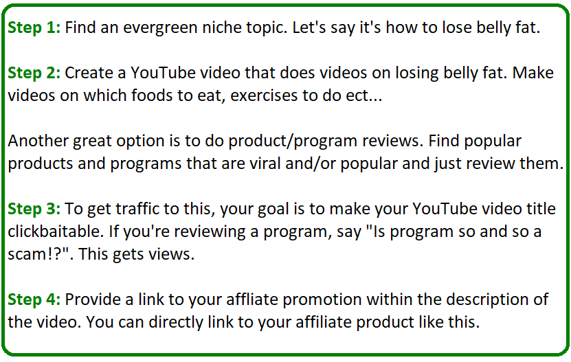 how to do affiliate marketing on youtube