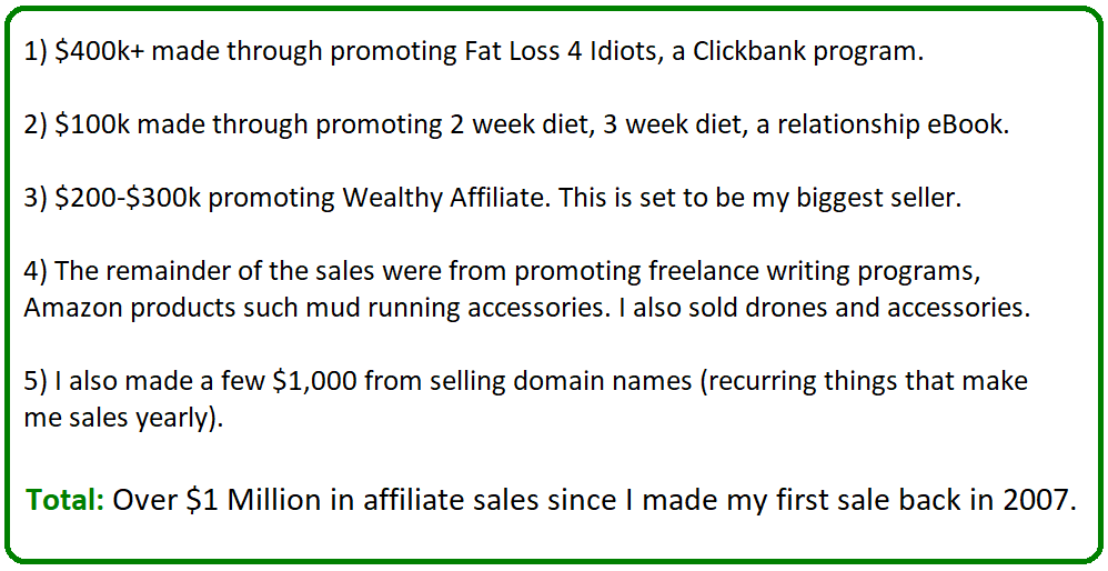 my affiliate sales stats