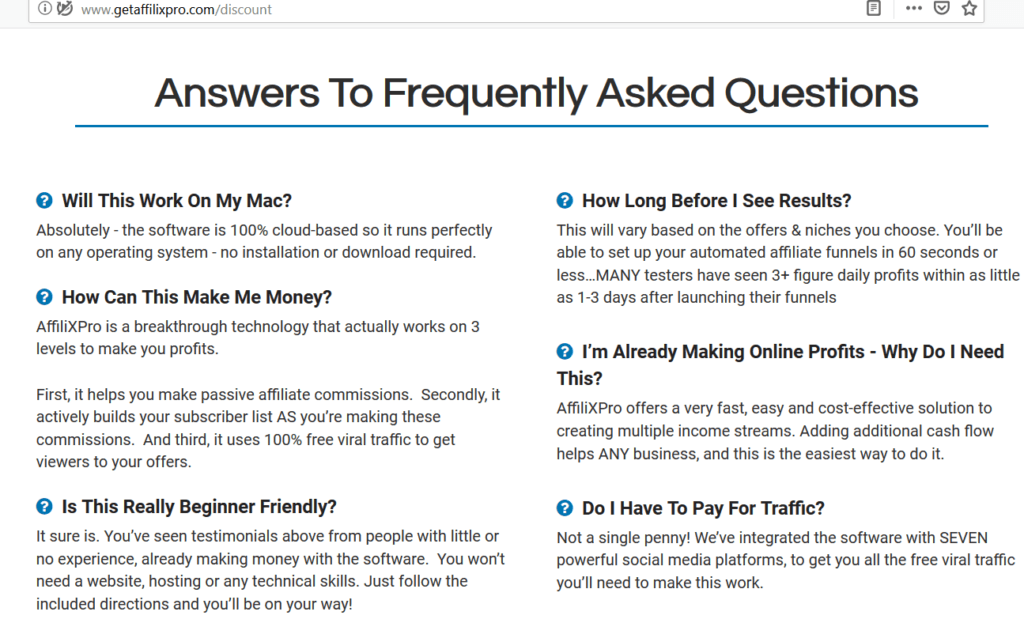 affilixpro faq