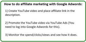 affiliate marketing with google adwords