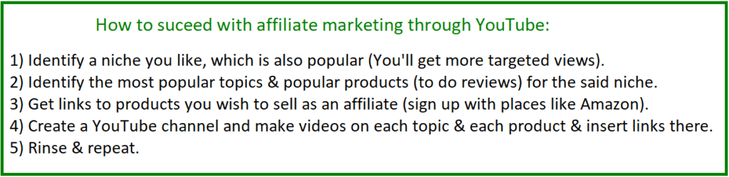 how to make money on youtube with affiliate marketing