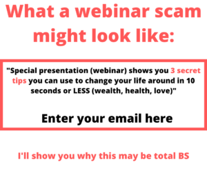 webinar scams