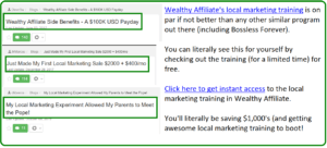 wealthy affiliate local marketing training vs bossless forever