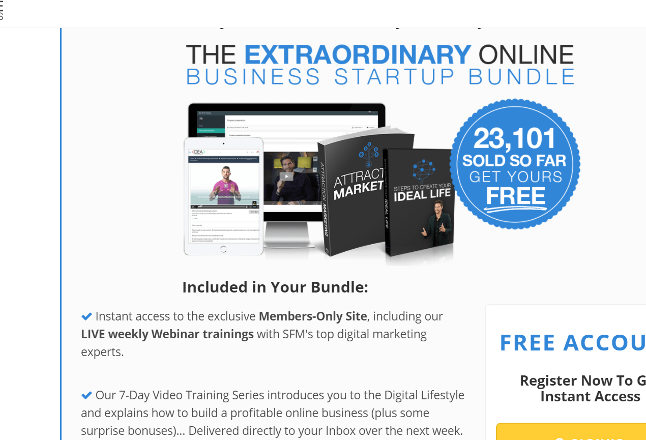 The Extraordinary Online Business Startup Bundle six figure mentors