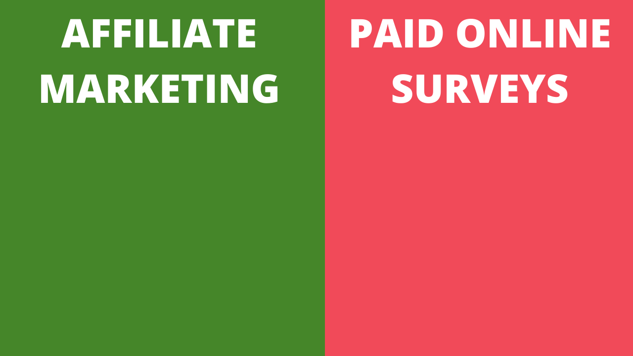 paid online surveys vs affiliate marketing