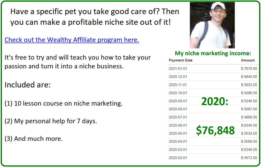 affiliate niche list 5