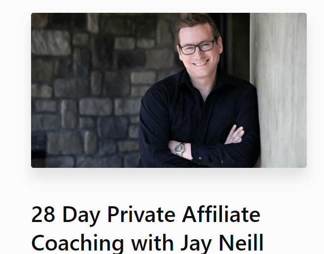 jay niell private coaching screenshot