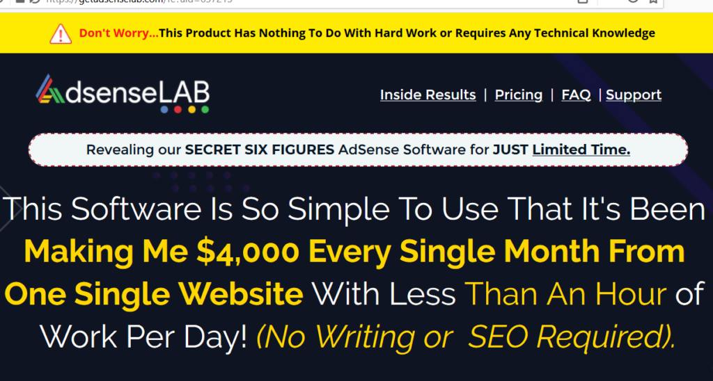 adsense labs review screenshot