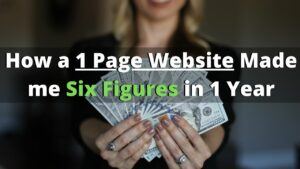 how a 1 page website made me 100k