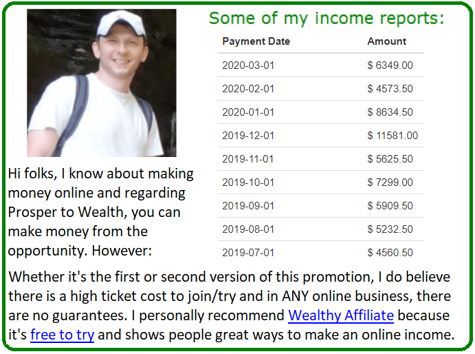 prosper to wealth second option